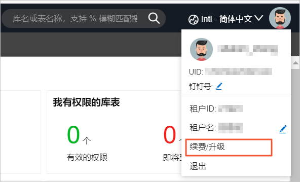 续费/升级
